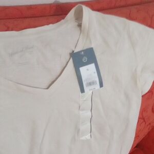 Nwt Universal Thread Women's Short Sleeve Cream Top